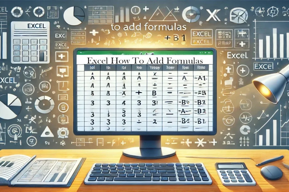 how to add formula in excel