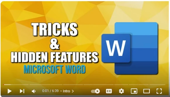 video thumbnail about microsoft Word tricks