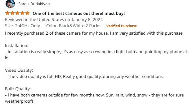 SYMYNELEC Light Bulb Security Camera review on amazon